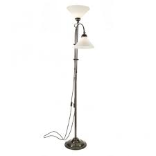 Europe antiques, collectibles and decorations shop. Victorian Style Aged Brass Double Headed Floor Standard Lamp