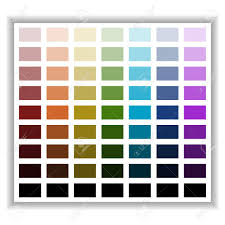 Color Palette Color Shade Chart Vector Illustration