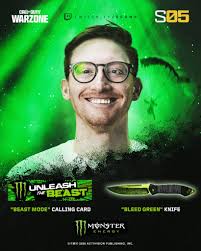 The @monstergaming Bleed Green Knife is sick, tune in to Scump to get this  in your inventory 🔥 Twitch.tv/scump #MonsterEnergyBrandPartner