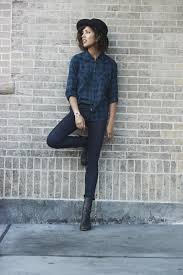 Black Ankle Boots With Blue Jeans Flannel Plaid Jeans Black Ankle Boots My Kind Of Outfit Shirts Mens Sorority Casual Blue Womens Shirt Ad Fashion Trendy Fashion Minimalist Fashion