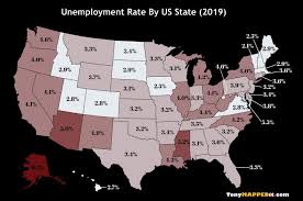 Unemployment Rate By Us State From 2011 To 2019 Tony Mapped It