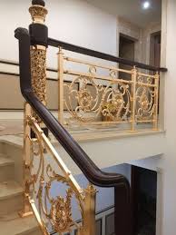 Maybe you would like to learn more about one of these? China Indoor Deck Stair Railing Rose Gold Metal Designs China Staircase Stair Post