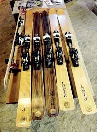 Try One These Custom Made Wood Skis Made At The Lucid Ski Company In Phillips Are Used As Demonstration Skies At Nearby Saddleback Mou Skiing Wood Ski Company