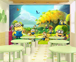 الكرتون صور خلفيات التوابع خلفية مخصصة ثلاثية الأبعاد جداريات الاطفال ديكور غرفة نوم ملعب للأطفال الحقير لي خلفية Photo Wallpaper Wallpaper Customcustom 3d Aliexpress