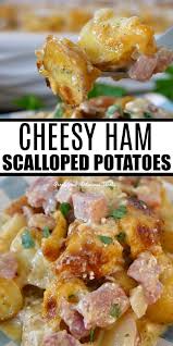 Cheesy Scalloped Potatoes With Ham Scalloped Potatoes And Ham Potatoe Casserole Recipes Ham Dishes