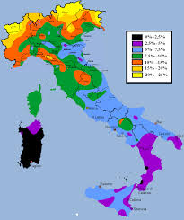 Percentage Of Blond Hair In The Italian Regions Vivid Maps Italy Map Historical Maps Cartography