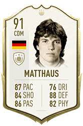 Lothar herbert matthäus (german pronunciation: Lothar Matthaus Fifa 21 Icon Player