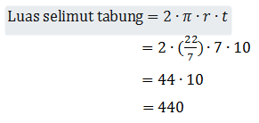 Contoh soal 1 berapakah volume tabung yang memiliki diameter 40 cm dan tingginya 56 cm? Cara Mencari Luas Selimut Tabung Dan Luas Permukaan Tabung Partnermatematika Com