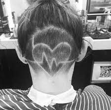 Undercut Tracks Heart Beat Line Inside Love Heart By Callumtweedbarber Theelectricchairbarbershop Undercut Designs Undercut Bleached Hair Repair