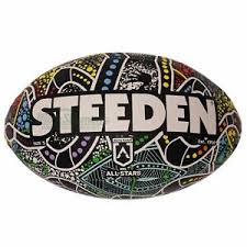 Get nrl match ball with fast and free shipping on ebay. New Steeden Nrl Indigenous All Stars Rugby League Ball Size 5 Full Size 9312555332576 Ebay