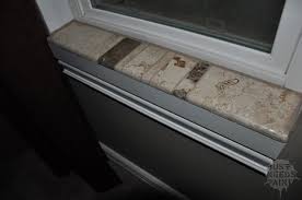 Window sill replacements, similar to window replacment screens, on the inside or outside of the house create interesting new visuals and alter the overall. How To Install A Tile Window Ledge Treatment Just Needs Paint