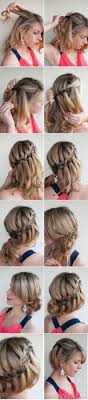 make a diy waterfall braided bun hairstyles tutorial geflochtene frisuren frisuren flechtfrisuren
