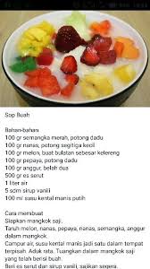 Sop Buah Resep Masakan Makanan Dan Minuman Nutrisi