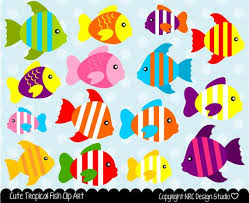 Sea Creatures Clip Art Cute Tropical Fish Clip By Nrcdesignstudio Clip Art Fish Clipart Tropical Fish
