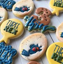 Three Rex Cookies Happy Third Camden Thank You To Mamamungaibakes Cutiepiecookieco For The Inspiration Dinosa Cookies Dinosaur Cookies Sugar Cookie