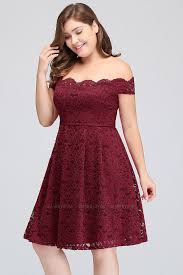 Bmbridal Plus Size Off The Shoulder Burgundy Lace Short Bridesmaid Dress Online Plus Size Homecoming Dresses Burgundy Cocktail Dress Short Lace Bridesmaid Dresses