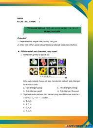 Nov 18, 2017 · download soal ulangan harian matematika smp/mts kelas 8 kurikulum 2013 dan pembahasannya (lengkap) akan kami bagikan dalam postingan kali ini. Penilaian Harian Pola Bilangan Worksheet