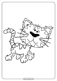 Siberian cat coloring page from cats category. Free Printable Animals Cat Walking Coloring Page