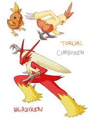 torchic combusken blaziken by aphose on deviantart pokemon