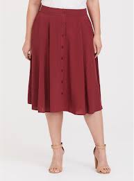 Black A Line Midi Skirt Plus Size Dark Red Challis Button Midi Skirt Button Midi Skirt Midi Skirt Plus Size Skirts