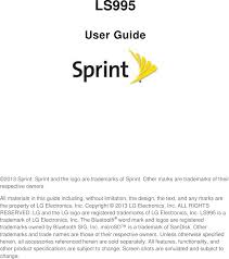 The sim unlock method also works on sprint lg g flex ls995. Ls995 Multi Band Cdma Wcdma Gsm Edge Lte Phone With Wlan Bluetooth And Rfid User Manual Lg Electronics Mobilecomm Usa