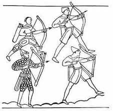 Archery Battle Tapestry Line Drawing Tapisserie De Bayeux Tapisserie Broderie