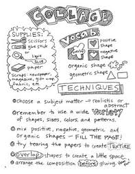 Collage Vocabulary Handout Art Handouts Art Teacher Resources Art Worksheets Vocabulary sculpture 1st six weeks unit: