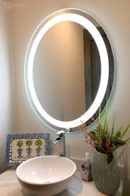 Front Lighted Led Bathroom Vanity Mirror 32 X 40 Oval Wall Mounted Round Mirror Bathroom Bathroom Vanity Mirror Mirrors And Marble