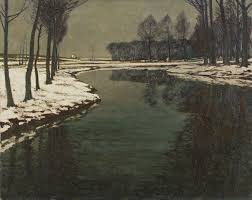 Max Clarenbach 1880 Neuss 1952 Cologne Winterlandscape Near The River Erft Oil On Canvas Relined 80 X 100 Cm Mit Bildern Winterlandschaft Landschaft Winterbilder