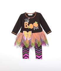 Bonnie Jean Baby Girls Newborn 24 Months Halloween Faboolous Tutu Dress Chevron Leggings Set
