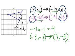 Point c lays in the 1st quadrant. 4 Rotations 90 Degrees Counter Clockwise Math Geometry Showme