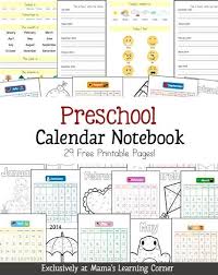 Preschool Calendar Notebook Free Download That Includes Monthly Calendar Date Recognition Day Month Pra Preschool Calendar Calendar Notebook Free Preschool