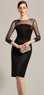 Long Sleeves Sheer Top Little Black Dress Cocktail Dress 26152900 Cocktail Dress Classy Black Cocktail Dress Elegant Cocktail Dress