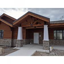 16" Bottom Width to 12" Top Width x 4'H Premium Square Tapered Smooth PVC  Endura-Craft Column Wrap Kit, Prairie Capital & Base