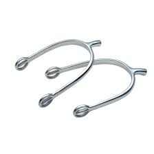 Olympia horse riding metal spurs , blunt bottom ridge for horse polo, with leather straps. Choosing The Right Spurs For Riding Your Horse