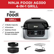 Ninja Foodi 4 In 1 Indoor Grill With 4 Quart Air Fryer Roast Bake Ag300 Walmart Com Cooking On The Grill Indoor Grill Air Fryer