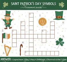 Patrick banished these reptiles from ireland. Vector Saint Patrick S Day Crossword Puzzle Bright And Colorful Royalty Free Cliparts Vectors And Stock Illustration Image 135585318