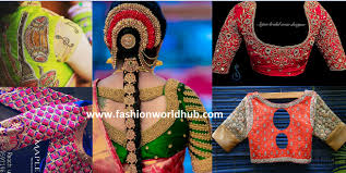 Aari cut work blouse design. 50 Mind Blowing Maggam Work Blouse Designs Fashionworldhub