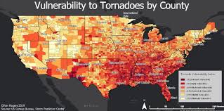 This Fascinating Map Shows How D C Area Is More Vulnerable To Tornadoes Than Many Parts Of Texas Vulnerability Tornadoes Tornado Map