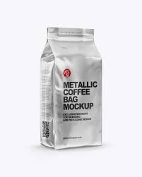 Download Metallic Coffee Bag Mockup Front View Download Psd Mockups Smart Object And Templates To Create Magazines Books Stationery Clothing Mobile Packaging Business Cards