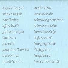 Adjektive Gegensatze Almanca Ogrenme Ogrenme Egitim