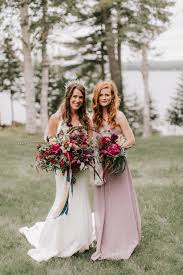 Suitable for most every season of the year, a maxi guest dress is a popular and sophisticated style. A Lakeside Cabin Wedding With Notable Deer Guests Ruffled