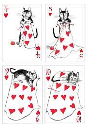 kitten club playing cards poker cards playing card set unique gift illustrations special deck of cards in 2021 playing cards art playing cards design deck of cards