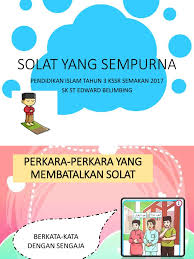 Di sini, sy share link video berkaitan tajuk untuk murid2 lebih mudah menjawab latihan tersebut Solat Yang Sempurna