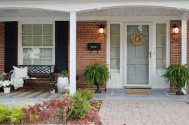Rambling Renovators Front Porch Decorating Ideas For The Summer Front Porch Decorating Porch Decorating Carriage Style Garage Doors