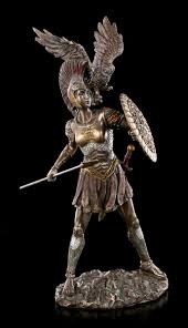 Athena was regarded as the patron and protectress of various cities across greece, particularly the city of athens, from which she most likely received her name. Athena Figurine With Owl Www Figuren Shop De