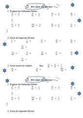 Kostenlose arbeitsblätter zum bruchrechnen / brüche addieren, multiplizieren, dividieren, erweitern und kürzen für mathe am gymnasium in der 6. Mathematik Arbeitsmaterialien Erweitern Kurzen Vergleichen 4teachers De