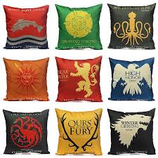 hot deals game of thrones cotton linen cushion cover art car sofa pillow case sofa seat cushions car sofa sofa throw cushions