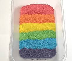 Sensory bins provide so much learning and fun for kids of all ages! Colored Rice And Other Rainbow Sensory Bin Ideas Team Cartwright