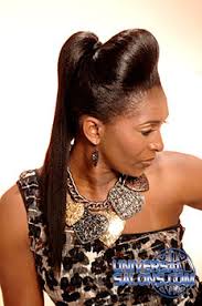 Then pinch the base of your bump and push it forward, securing it with bobby pins. Ponytail Hair Styles From Terresa Murray Universalsalons Com